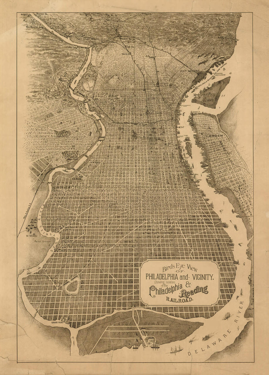 Historic Map - Philadelphia, PA - 1870, image 1, World Maps Online