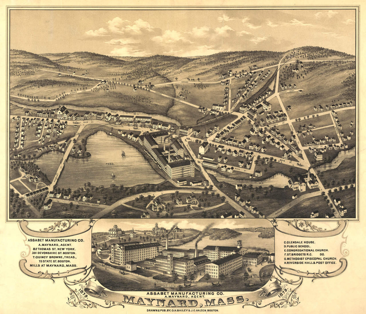 Historic Map - Maynard, MA - 1879, image 1, World Maps Online
