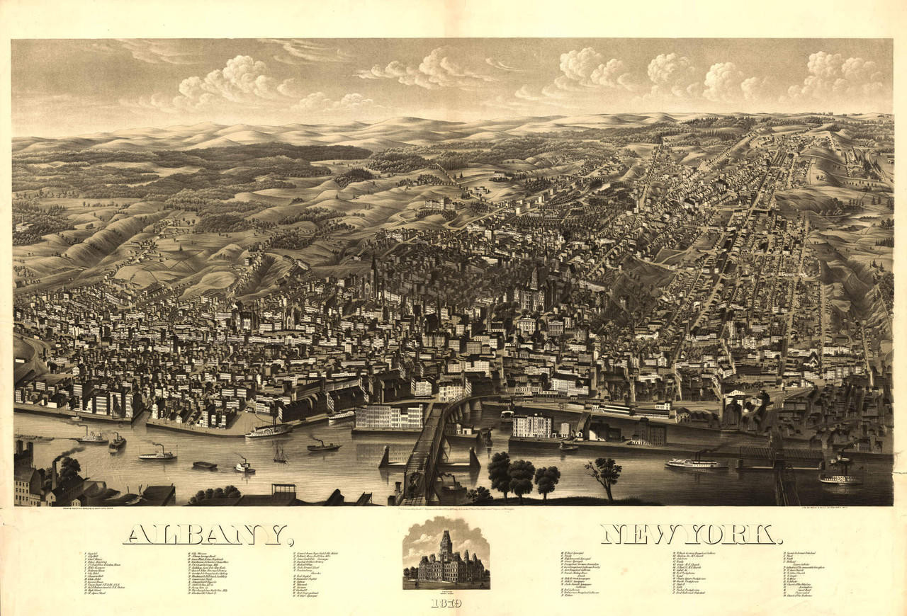 Historic Map - Albany, NY - 1879, image 1, World Maps Online