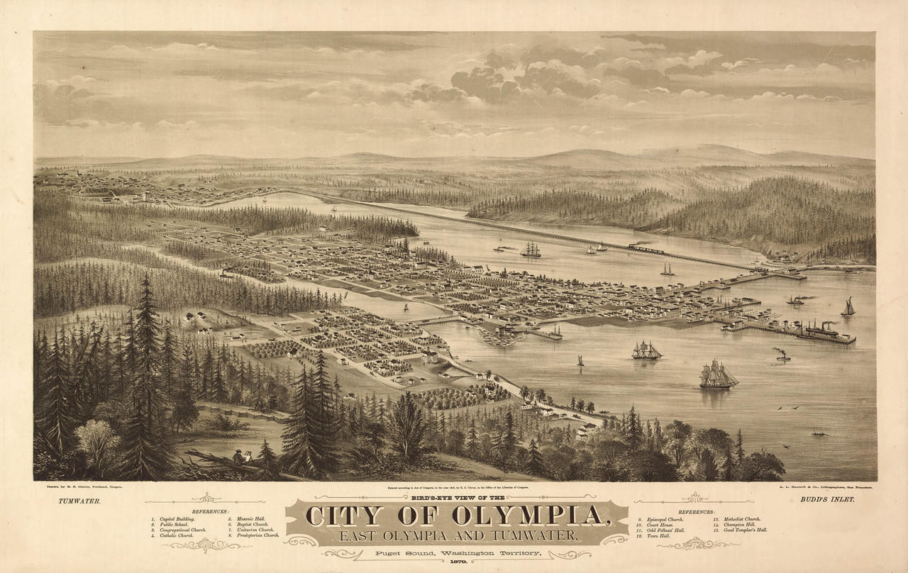 Historic Map - Olympia, WA - 1879, image 1, World Maps Online