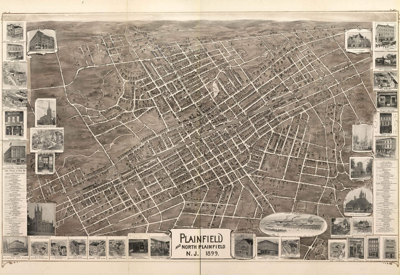 Historic Map - Plainfield & North Plainfield, NJ - 1899, image 1, World Maps Online