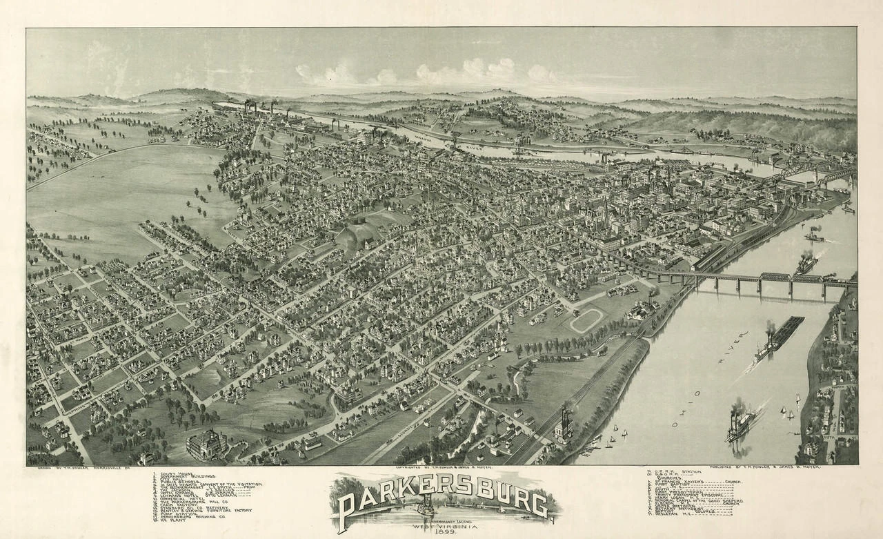 Historic Map - Parkersburg, WV - 1899, image 1, World Maps Online