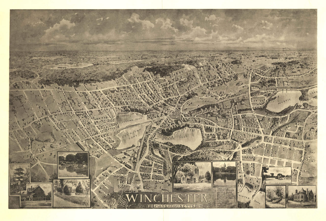 Historic Map - Winchester, MA - 1898, image 1, World Maps Online