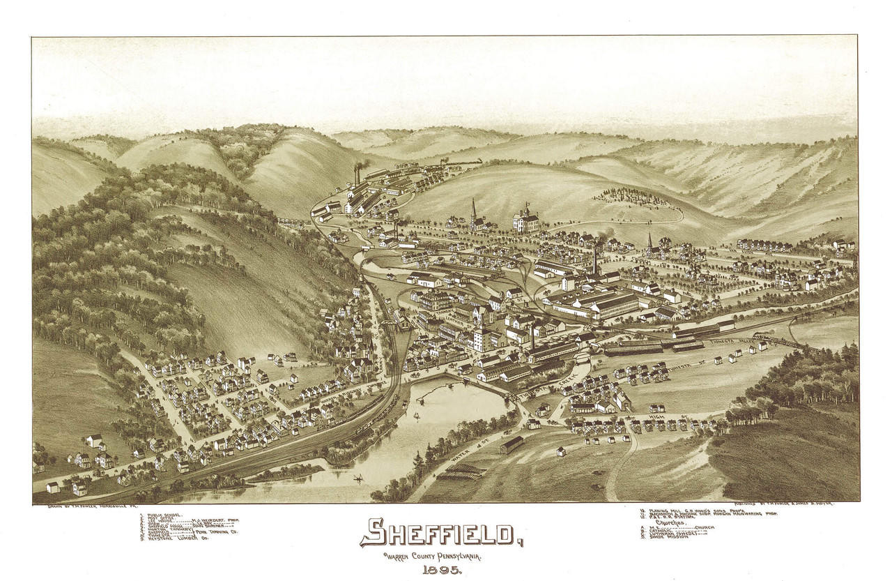 Historic Map - Sheffield, PA - 1895, image 1, World Maps Online