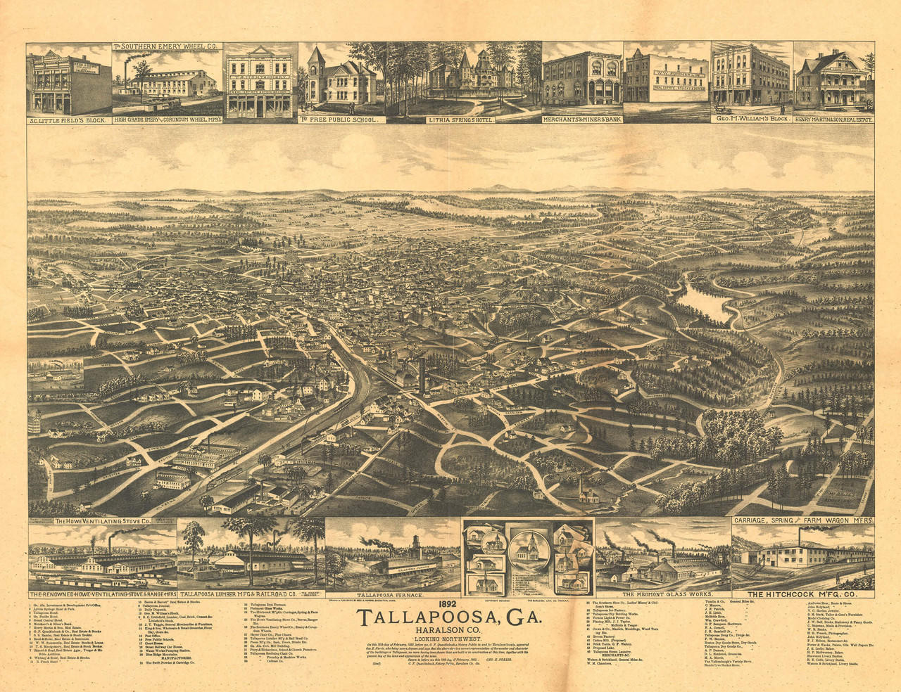 Historic Map - Tallapoosa, GA - 1892, image 1, World Maps Online