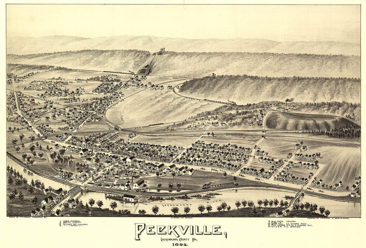 Historic Map - Peckville, PA - 1892, image 1, World Maps Online
