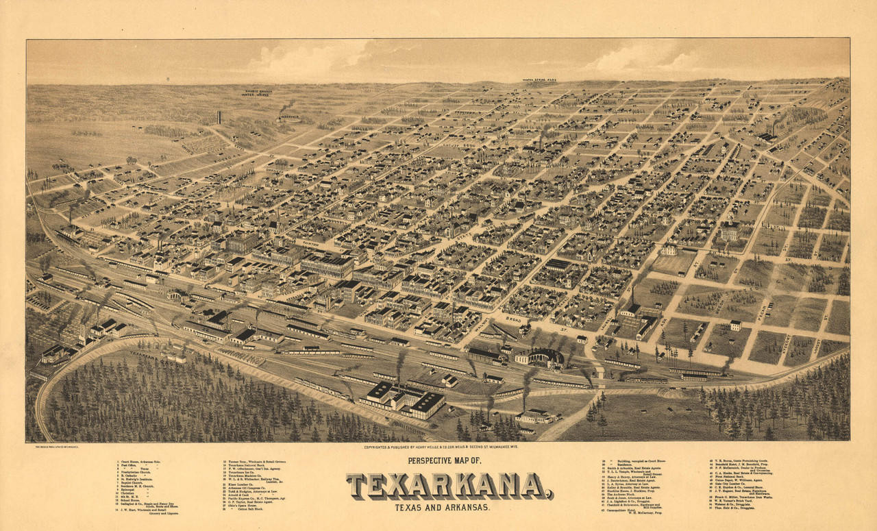 Historic Map - Texarkana, TX - 1888, image 1, World Maps Online