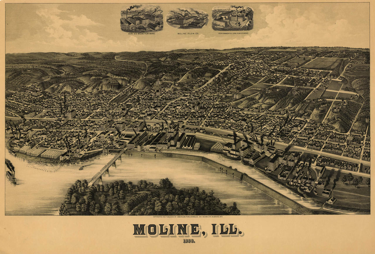 Historic Map - Moline, IL - 1889, image 1, World Maps Online
