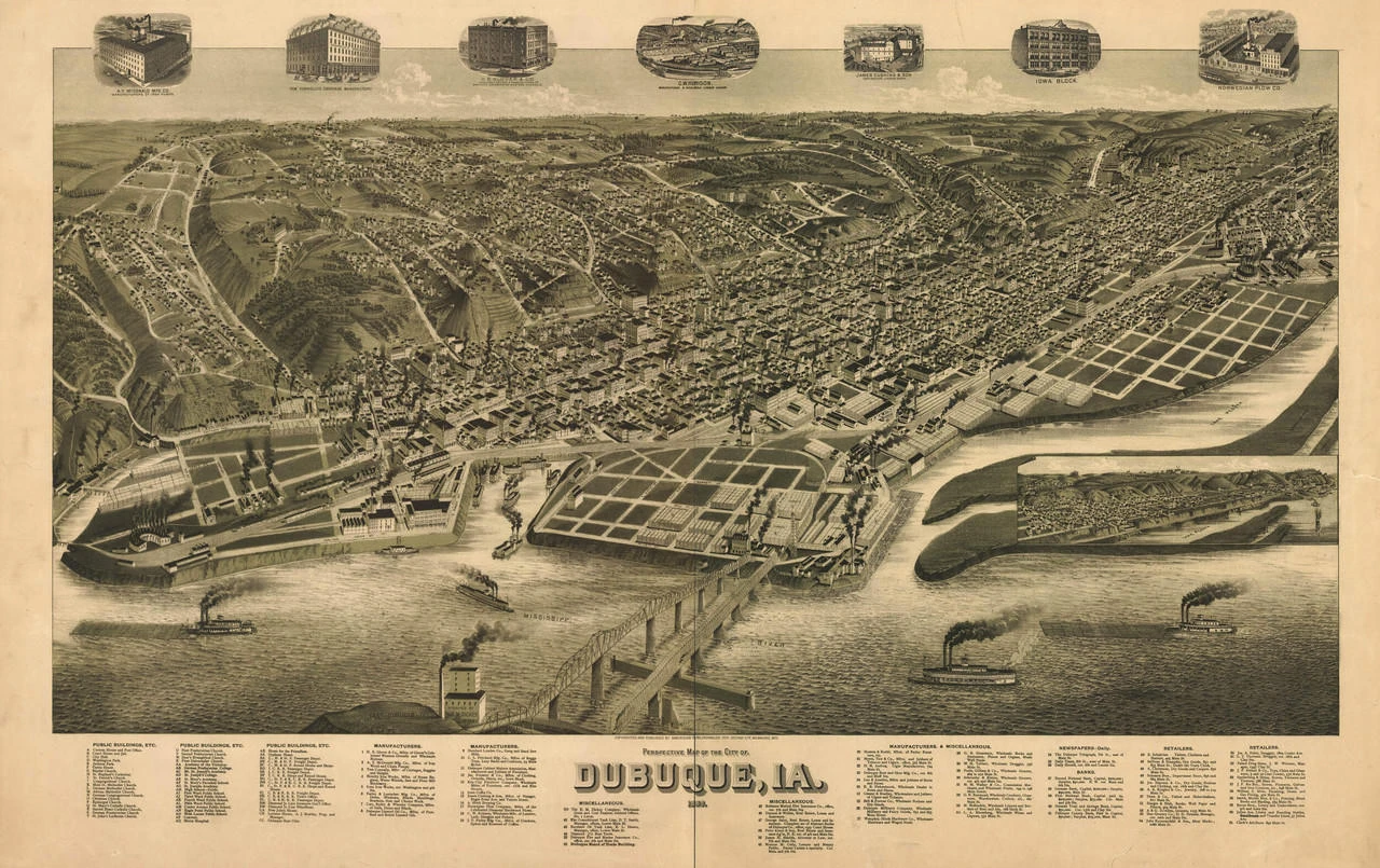 Historic Map - Dubuque, IA - 1889, image 1, World Maps Online