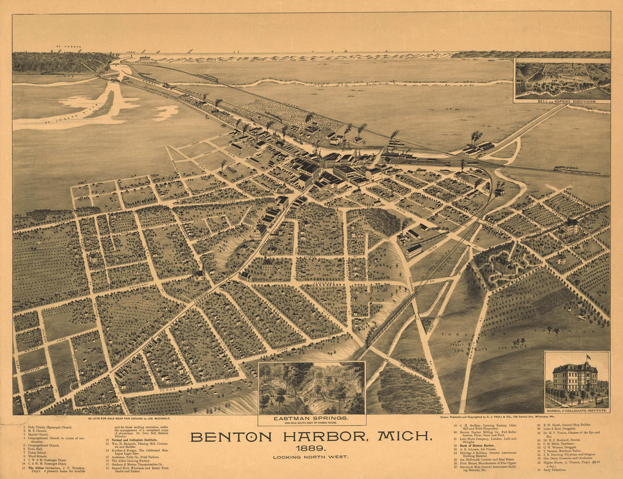 Historic Map - Benton Harbor, MI - 1889, image 1, World Maps Online