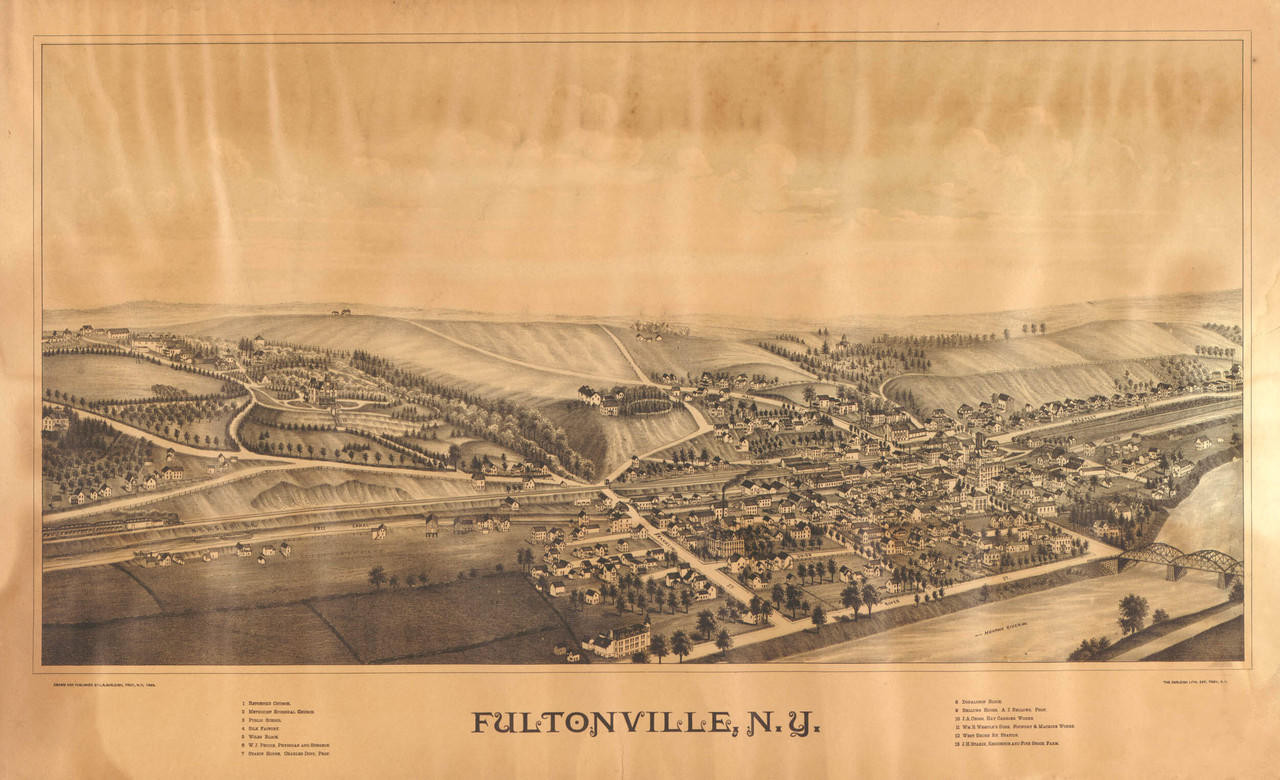 Historic Map - Fultonville, NY - 1889, image 1, World Maps Online
