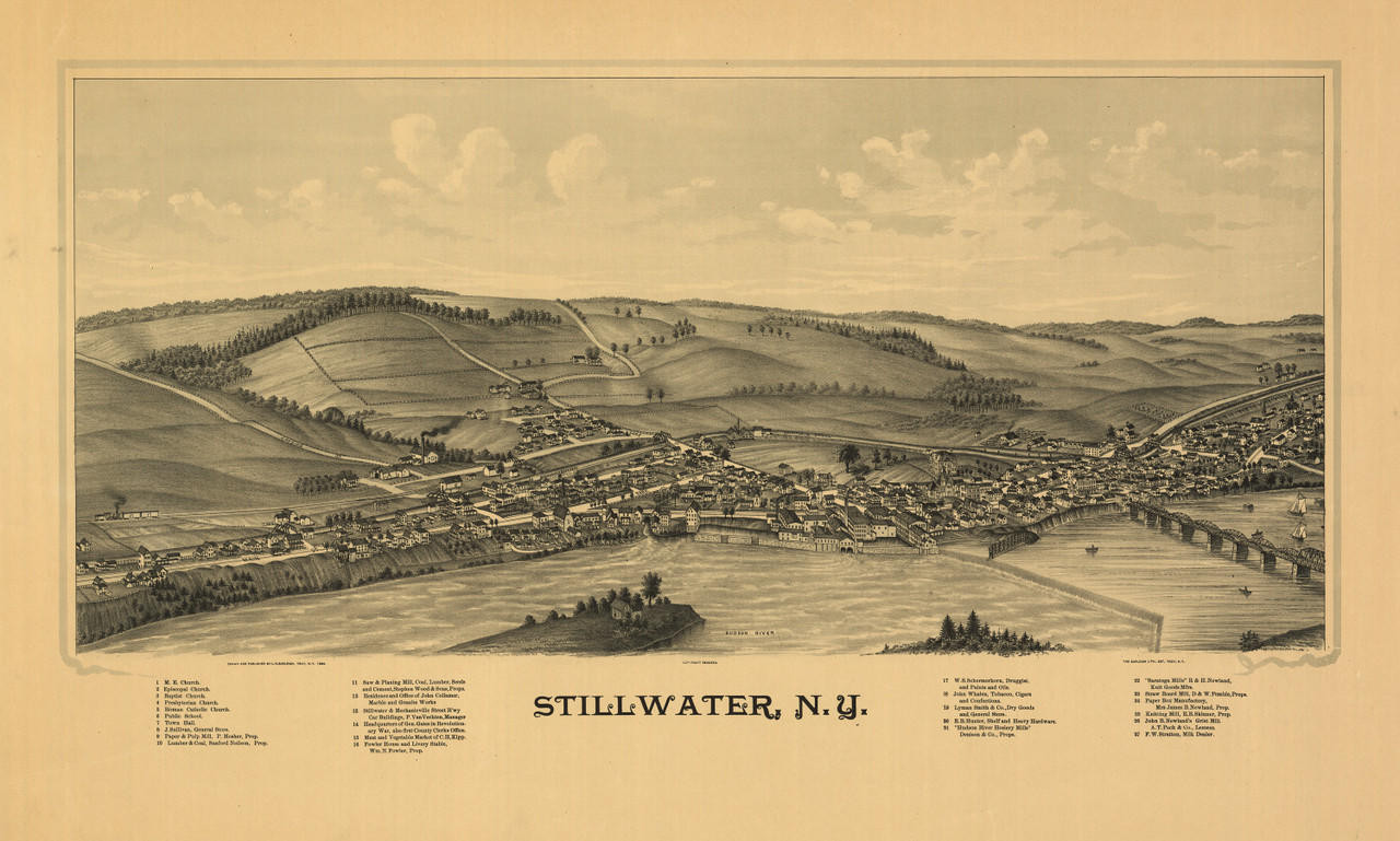 Historic Map - Stillwater, NY - 1889, image 1, World Maps Online