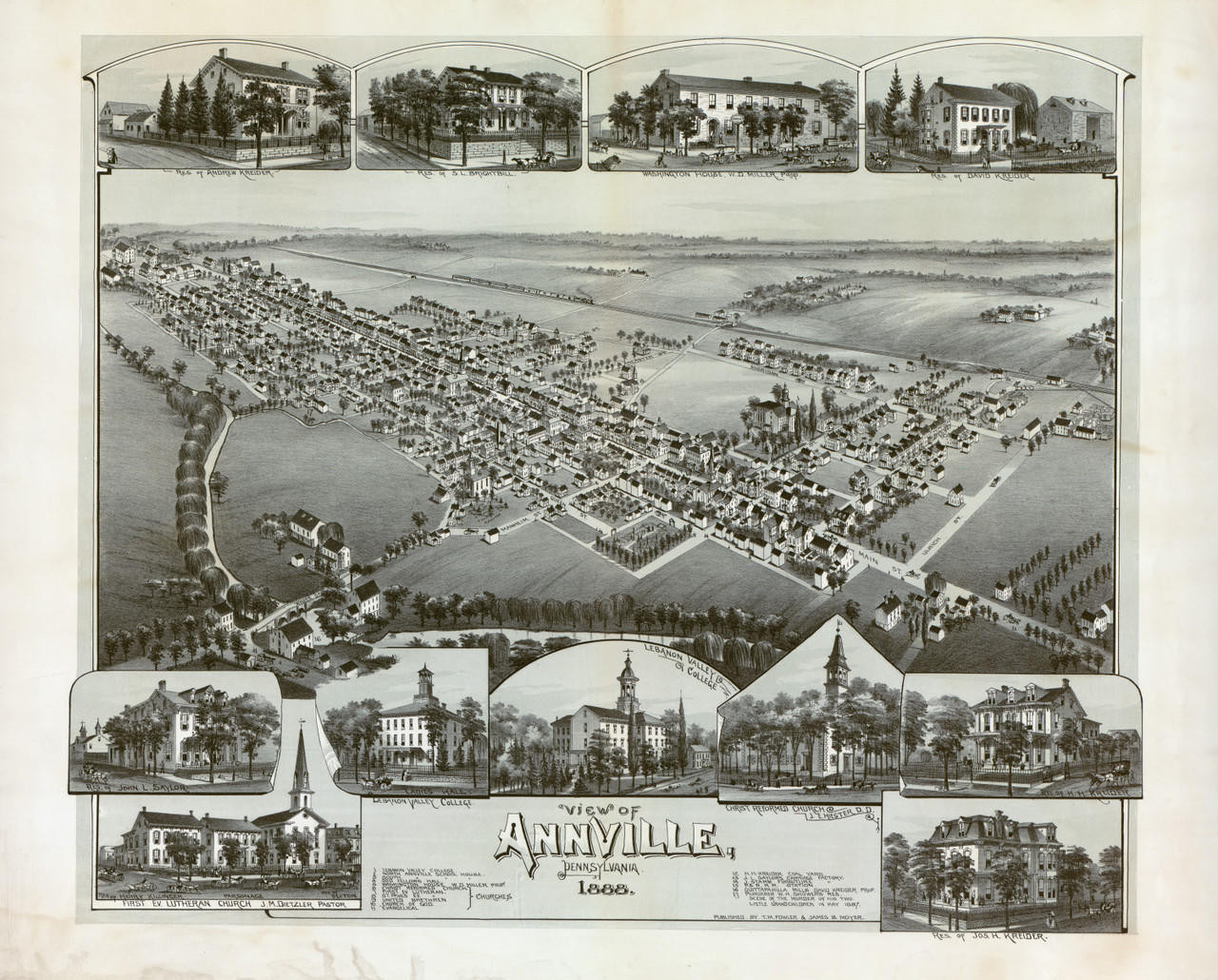 Historic Map - Annville, PA - 1888, image 1, World Maps Online