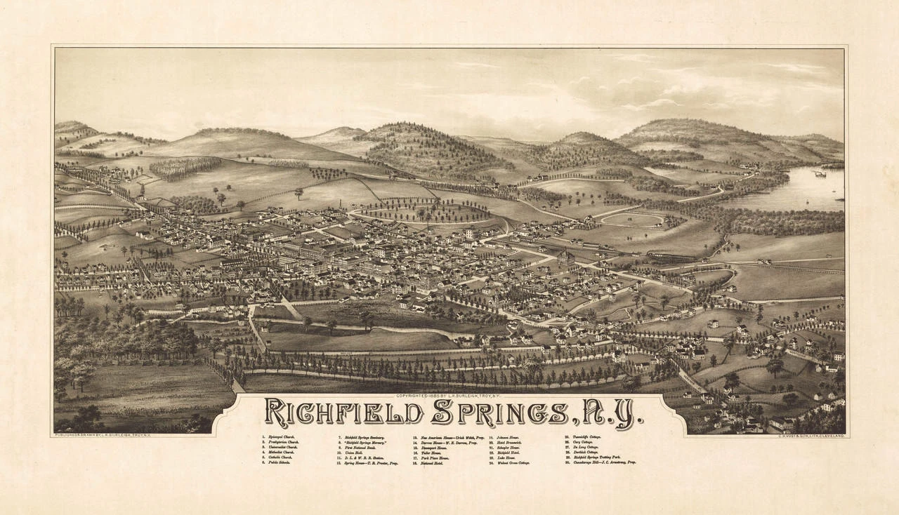 Historic Map - Richfield Springs, NY - 1885, image 1, World Maps Online