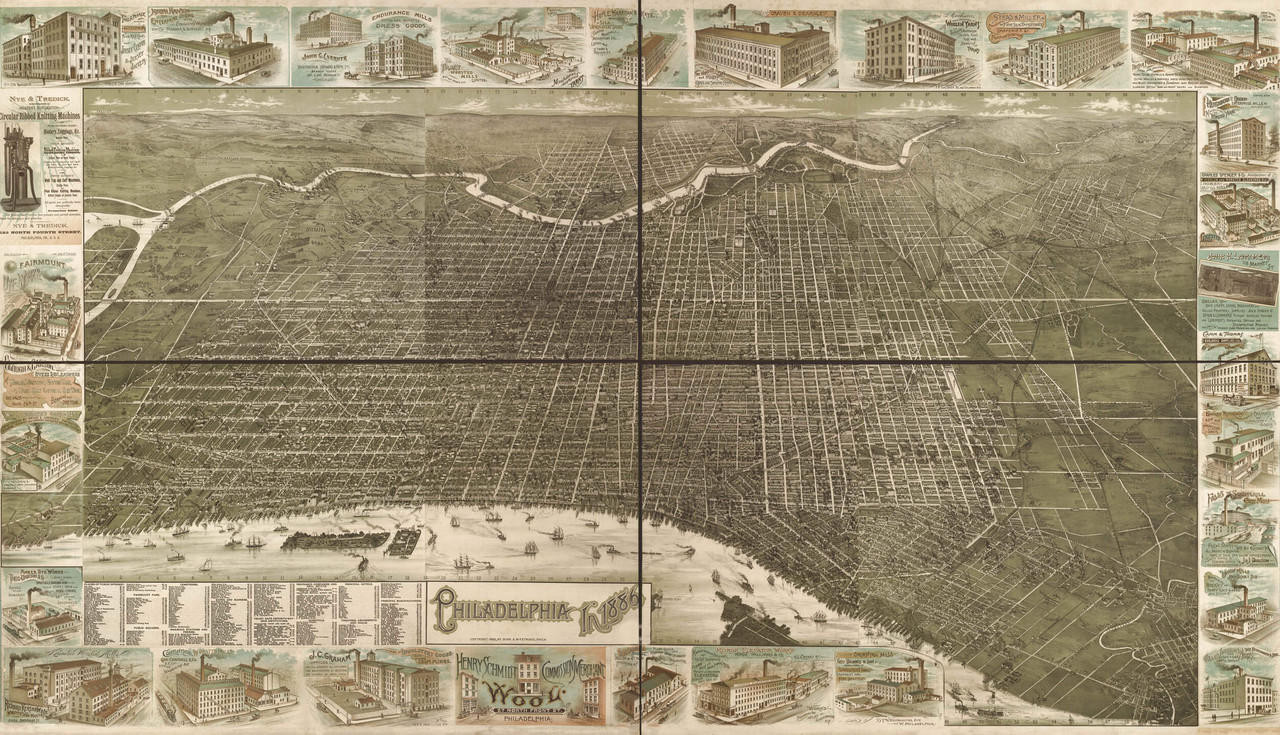 Historic Map - Philadelphia, PA - 1885, image 1, World Maps Online