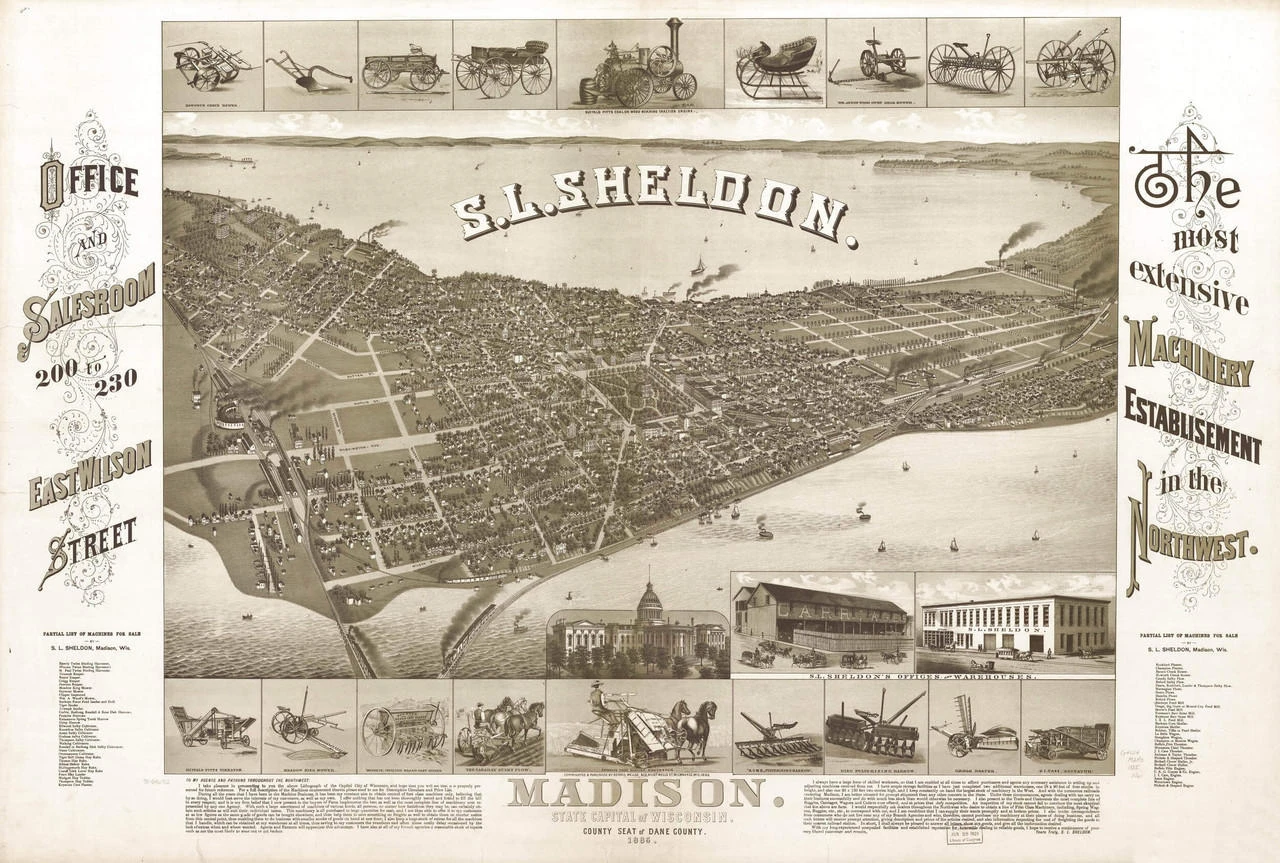 Historic Map - Madison, WI - 1885, image 1, World Maps Online