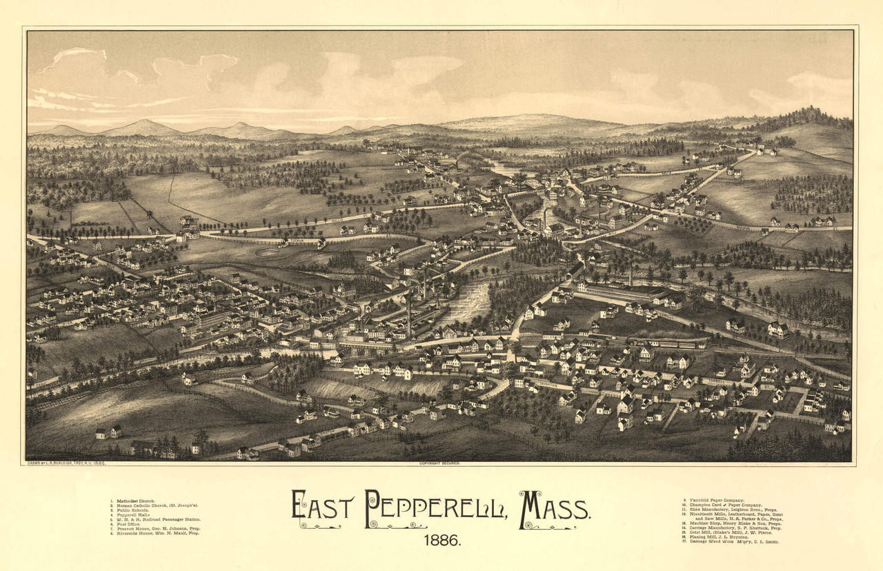 Historic Map - East Pepperell, MA - 1886, image 1, World Maps Online