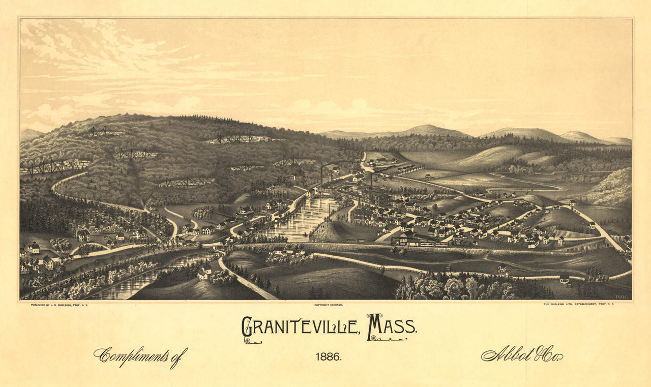 Historic Map - Graniteville, MA - 1886, image 1, World Maps Online