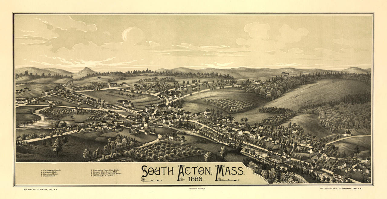 Historic Map - South Acton, MA - 1886, image 1, World Maps Online