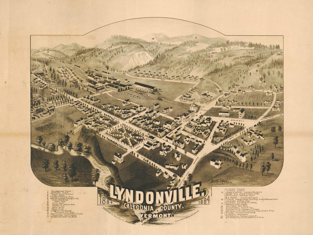 Historic Map - Lyndonville, Vermont - 1884, image 1, World Maps Online