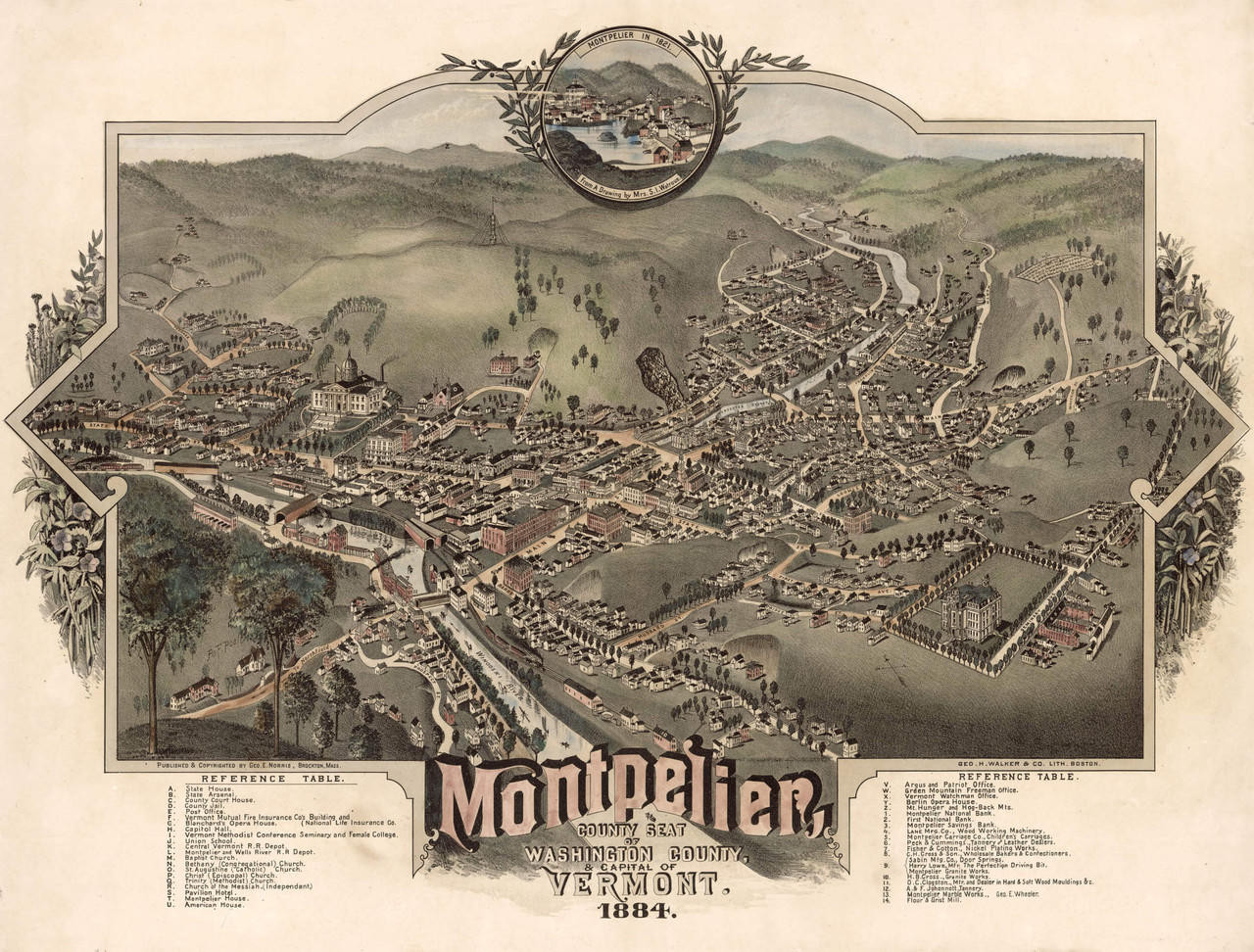 Historic Map - Montpelier, Vermont - 1884, image 1, World Maps Online