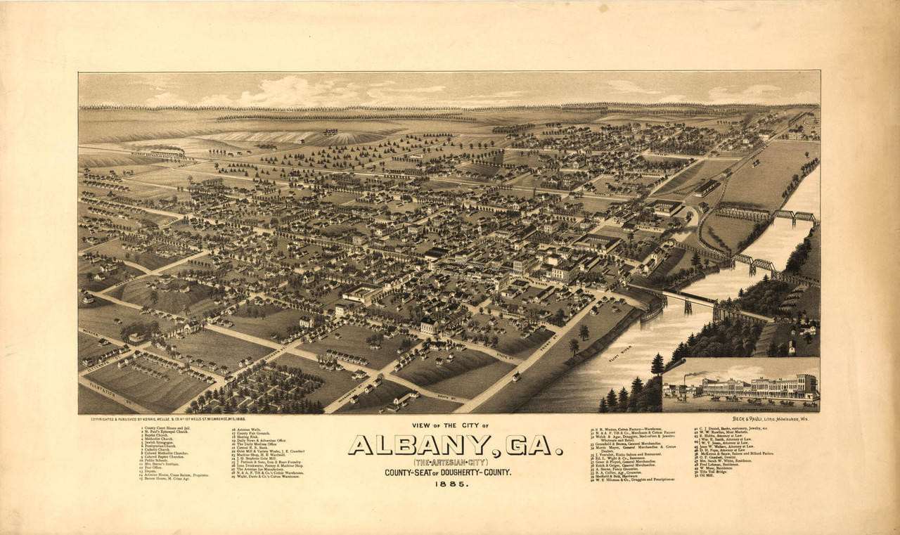 Historic Map - Albany, GA - 1885, image 1, World Maps Online