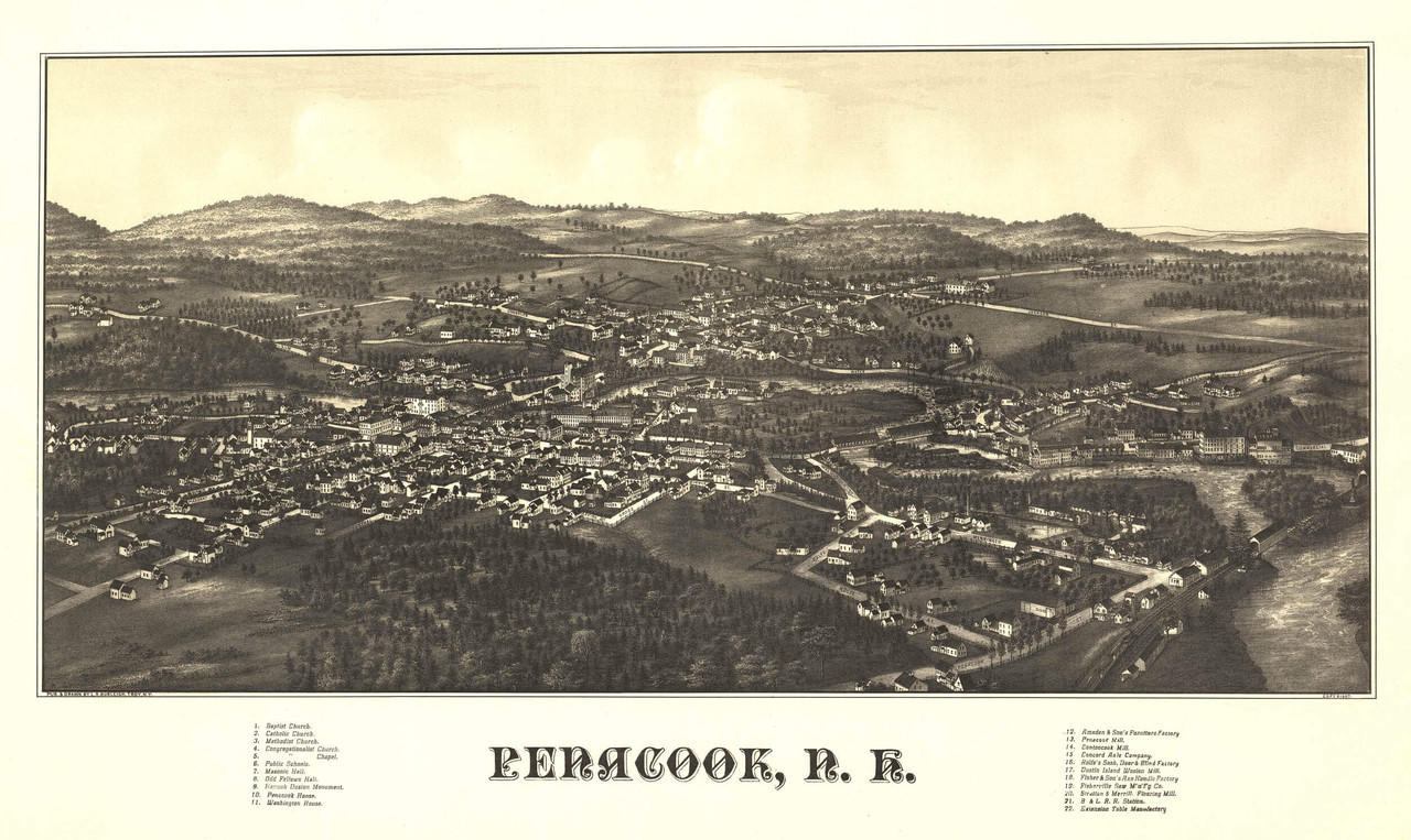 Historic Map - Penacook, NH - 1887, image 1, World Maps Online