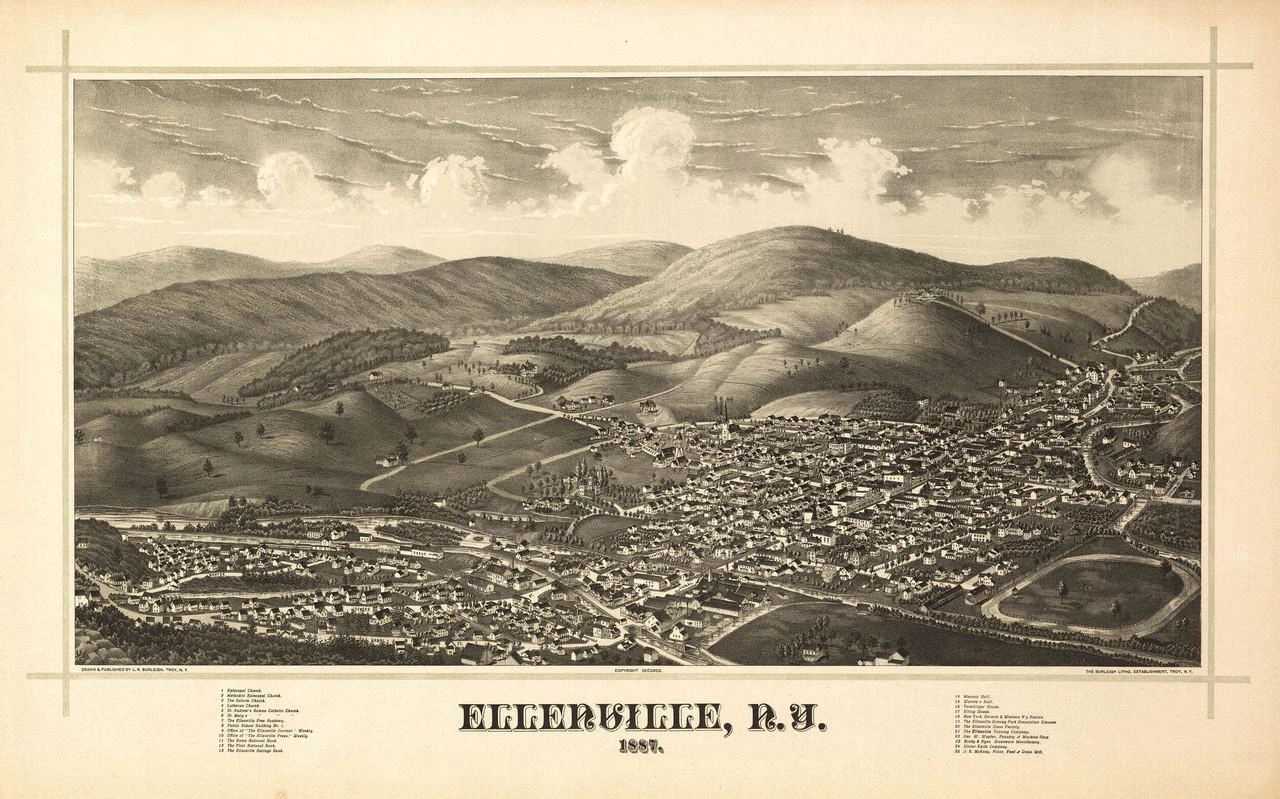 Historic Map - Ellenville, NY - 1887, image 1, World Maps Online