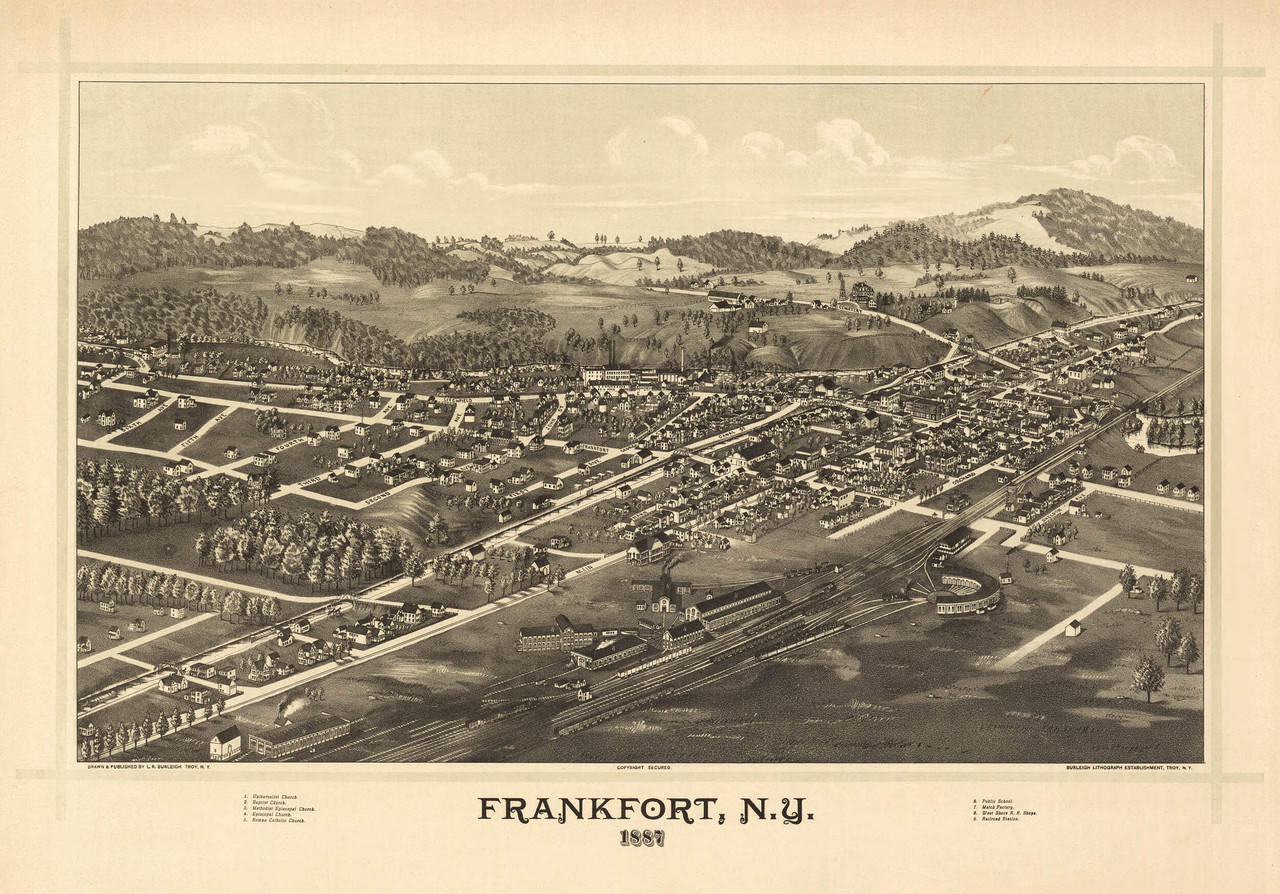 Historic Map - Frankfort, NY - 1887, image 1, World Maps Online