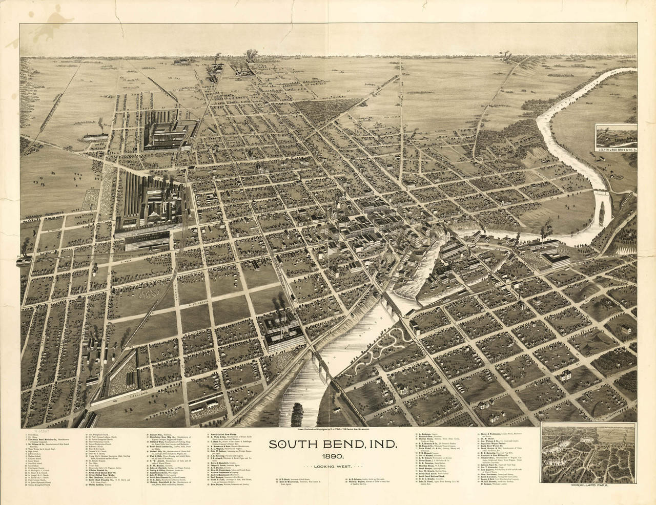 Historic Map - South Bend, IN - 1890, image 1, World Maps Online