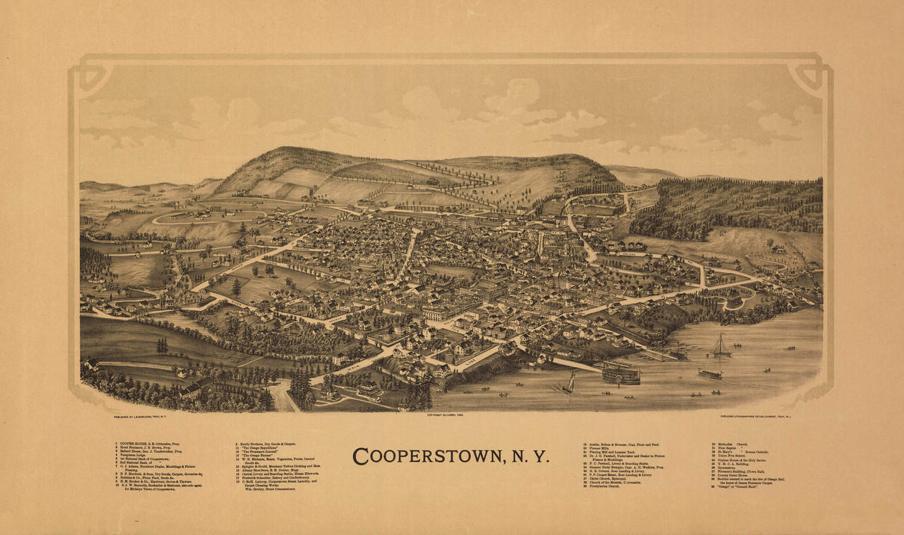 Historic Map - Cooperstown, NY - 1890, image 1, World Maps Online