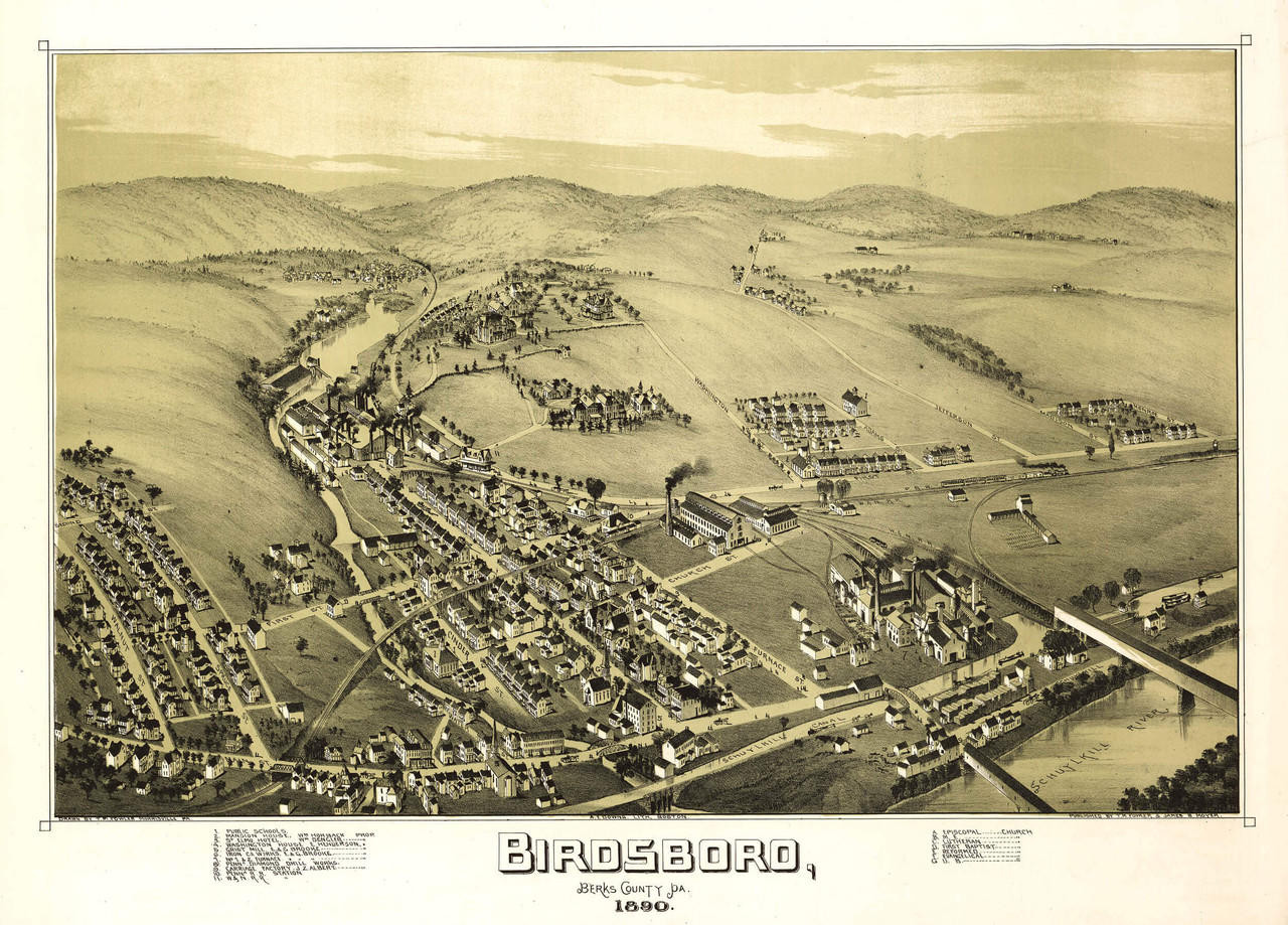 Historic Map - Birdsboro, PA - 1890, image 1, World Maps Online