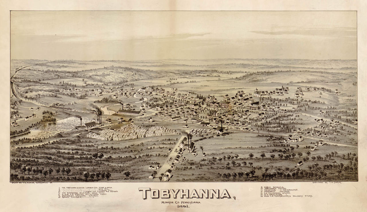 Historic Map - Tobyhanna, PA - 1891, image 1, World Maps Online