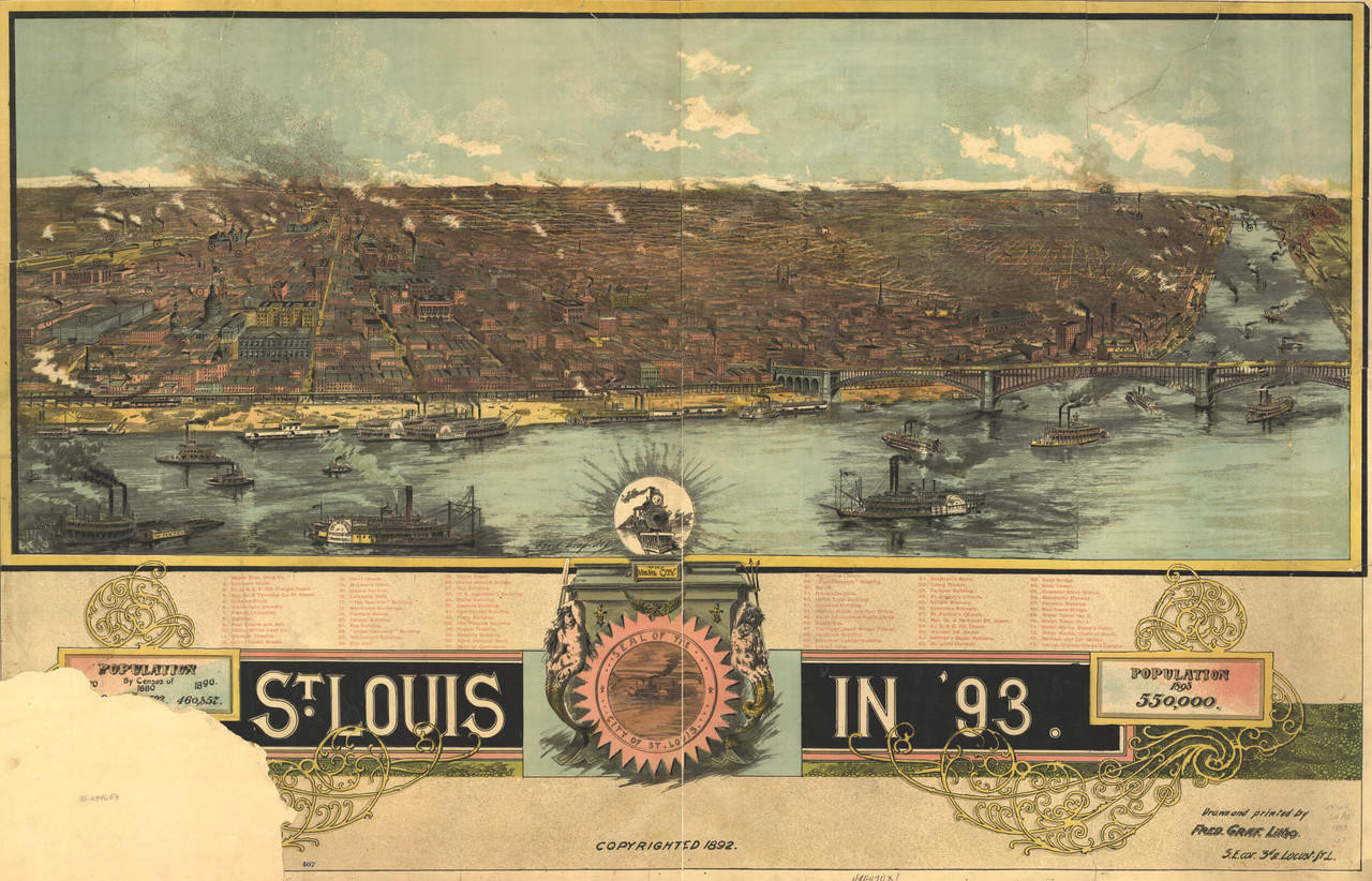 Historic Map - St. Louis, MO - 1893, image 1, World Maps Online
