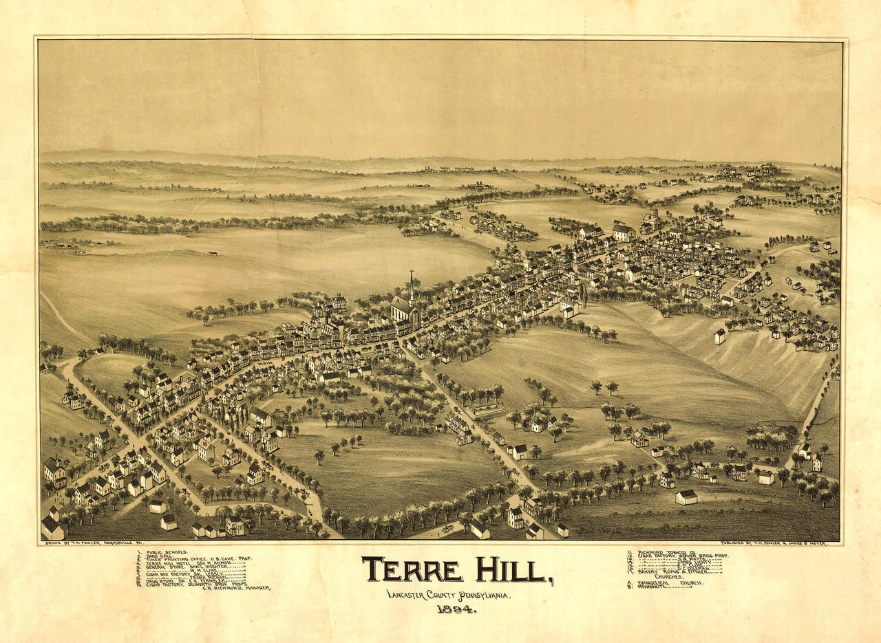 Historic Map - Terre Hill, PA - 1894, image 1, World Maps Online