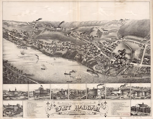 Historic Map - East Haddam, CT - 1880, image 1, World Maps Online