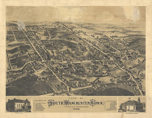Historic Map - South Manchester, CT - 1880, image 1, World Maps Online