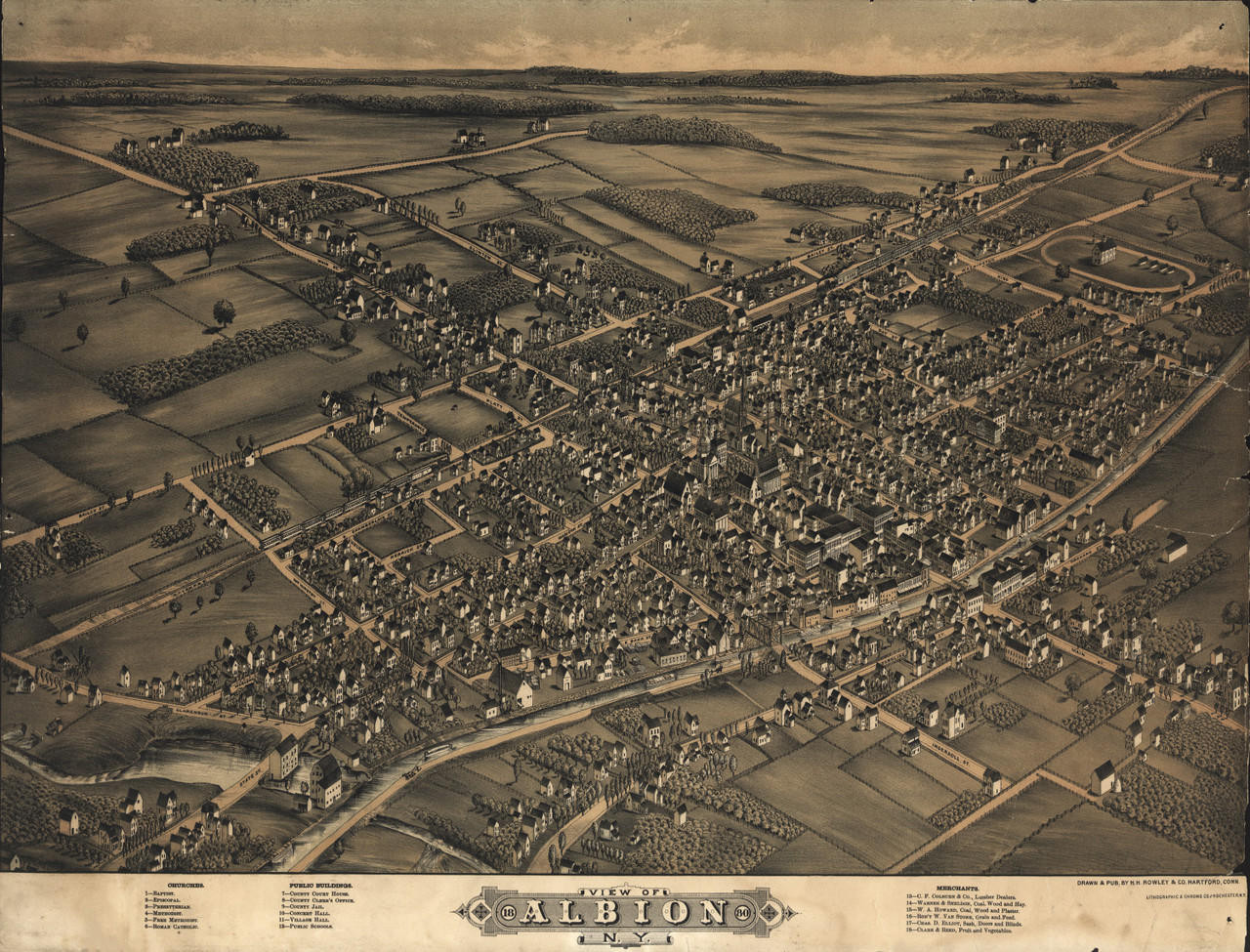 Historic Map - Albion, NY - 1880, image 1, World Maps Online