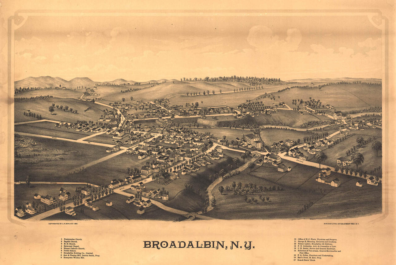 Historic Map - Broadalbin, NY - 1880, image 1, World Maps Online