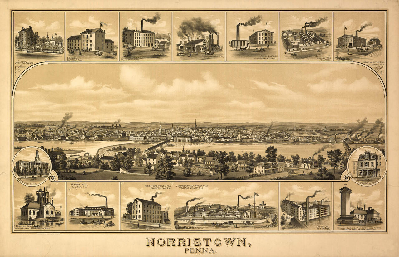 Historic Map - Norristown, PA - 1881, image 1, World Maps Online