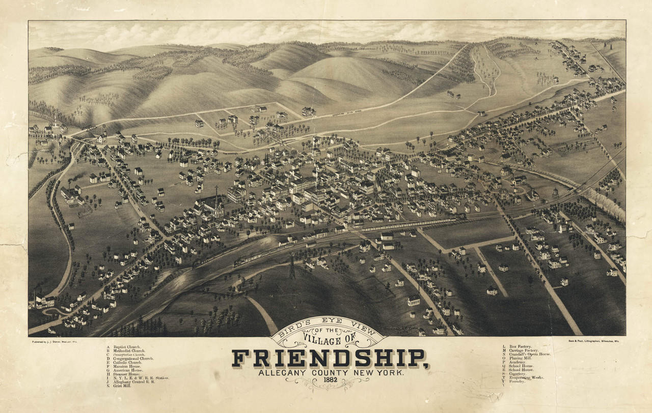 Historic Map - Friendship, NY - 1882, image 1, World Maps Online