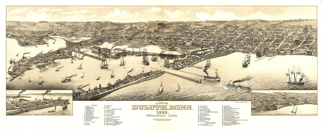 Historic Map - Duluth, MN - 1883, image 1, World Maps Online