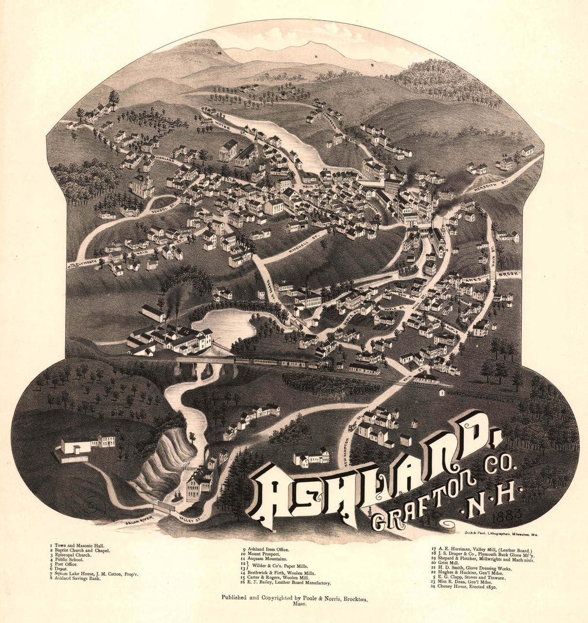 Historic Map - Ashland, NH - 1883, image 1, World Maps Online