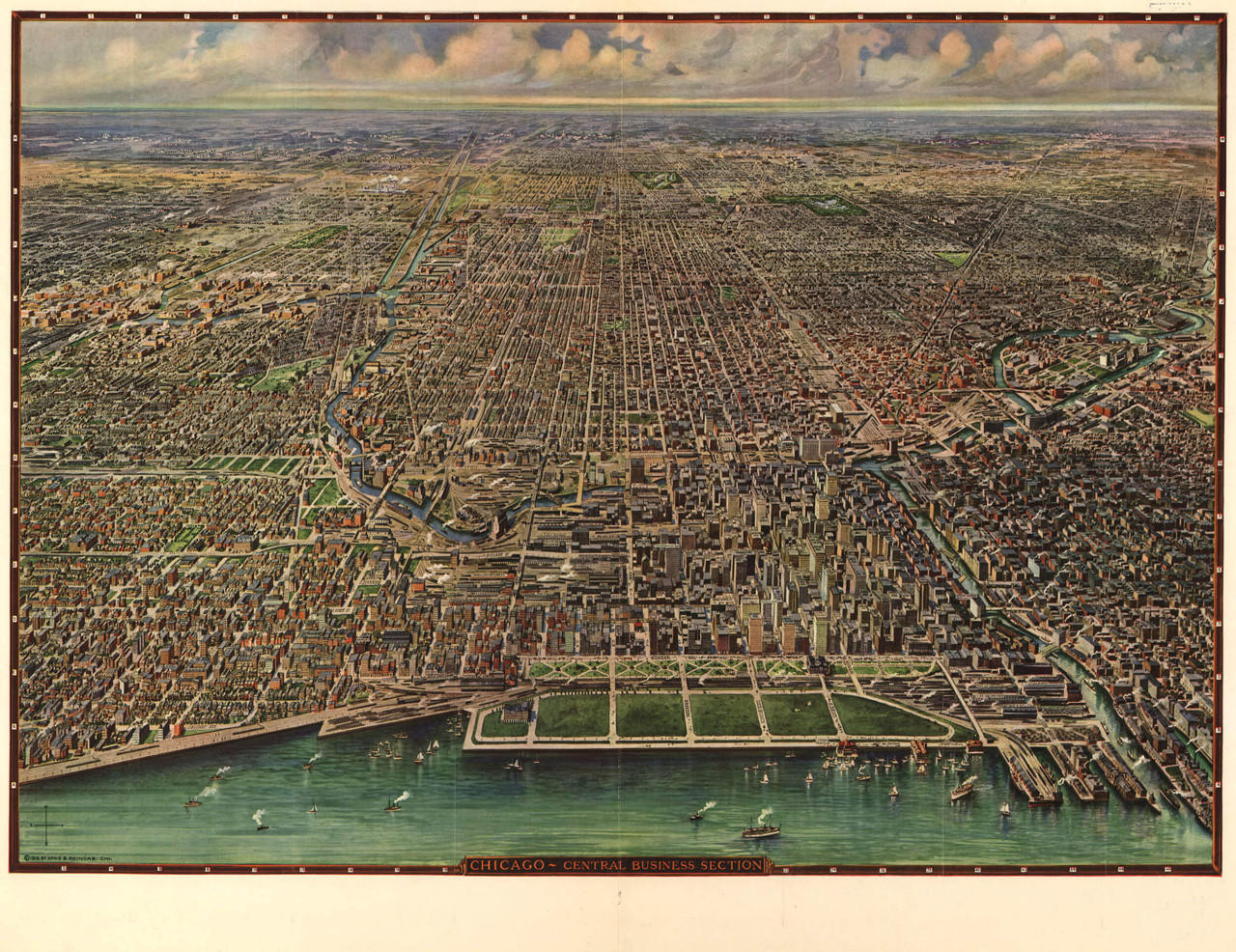 Historic Map - Chicago, IL - 1916 - Reincke, image 1, World Maps Online
