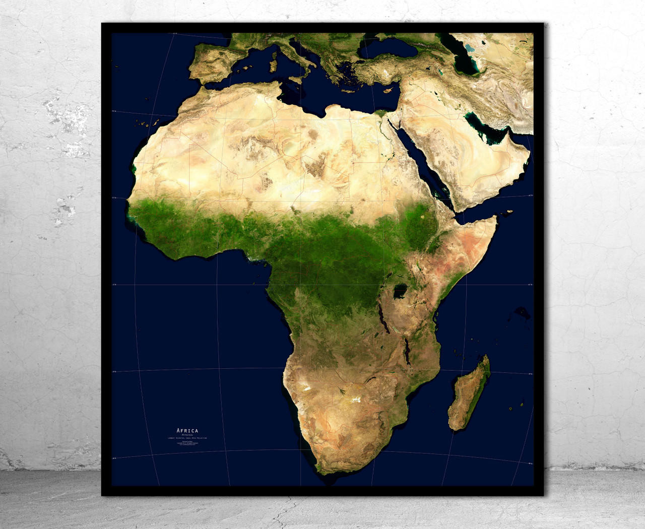 Africa Physical Satellite Image Map, image 1, World Maps Online