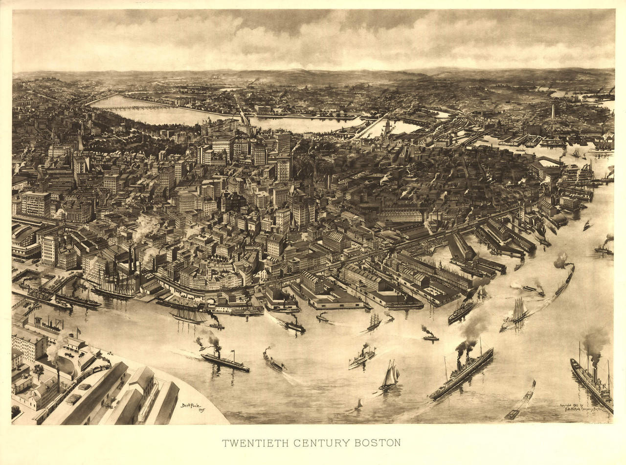 Historic Map - Boston, MA - 1905 - A.W. Elson & Co., image 1, World Maps Online