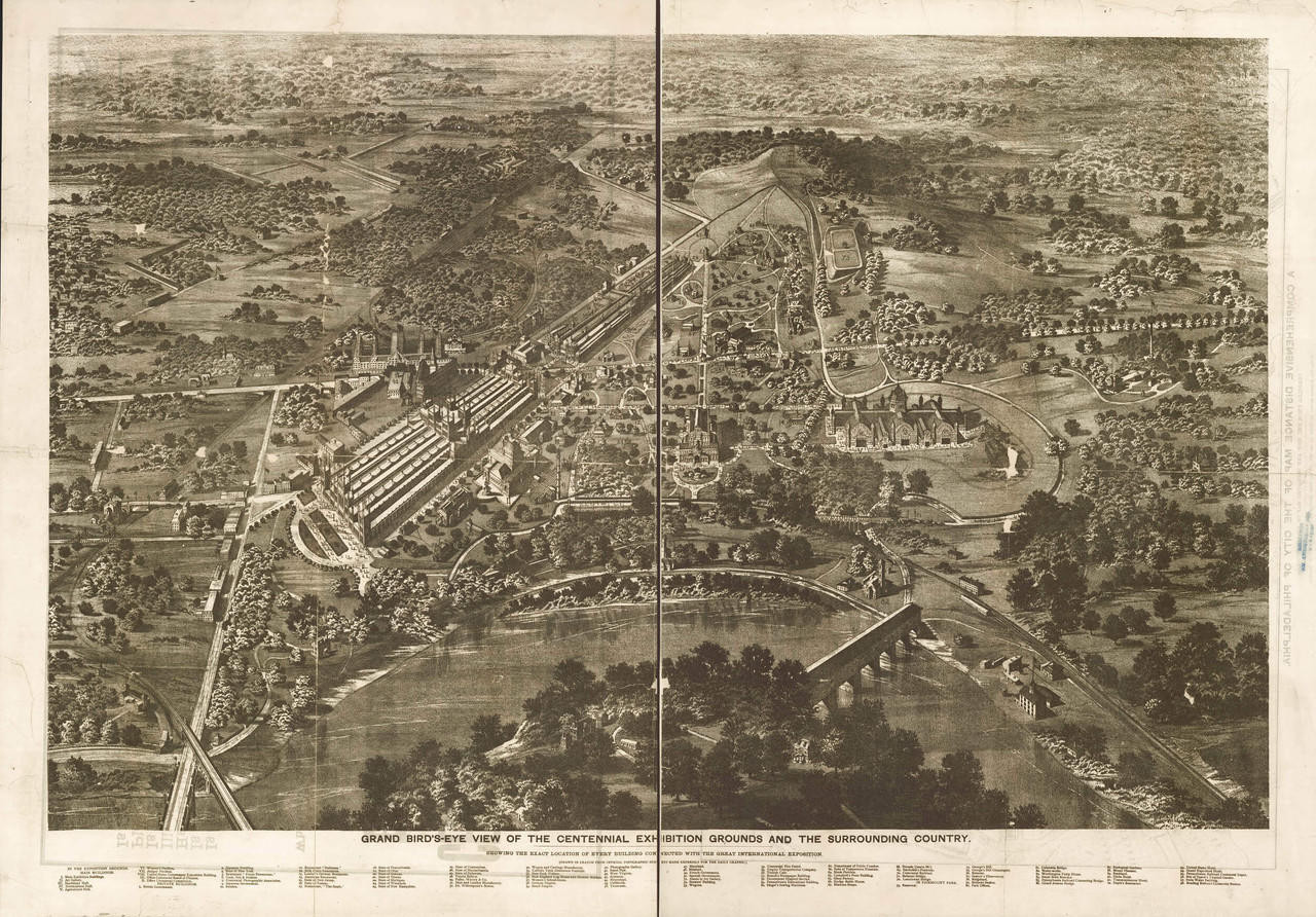 Historic Map - Philadelphia, PA - Centennial Exhibition - 1876 - Graphic Company, image 1, World Maps Online