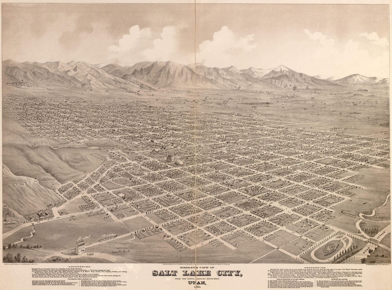 Historic Map - Salt Lake City, UT - 1875, image 1, World Maps Online