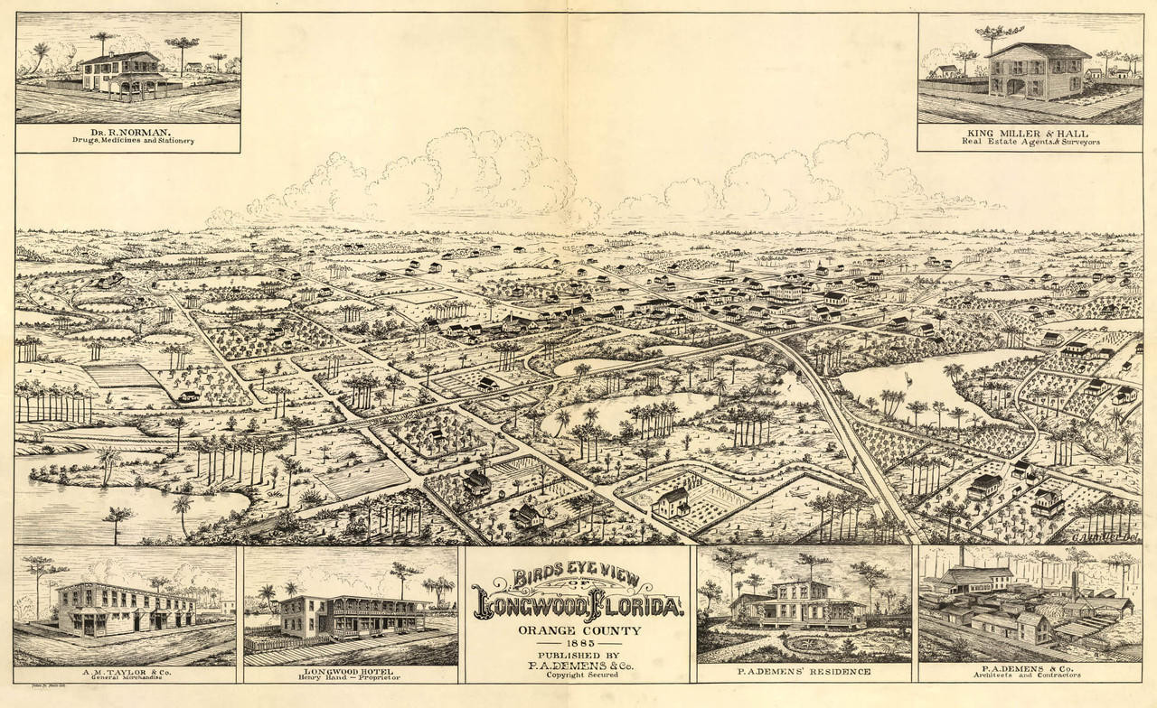 Historic Map - Longwood, FL - 1885, image 1, World Maps Online