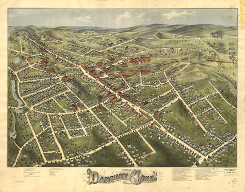 Historic Map - Danbury, CT - 1875, image 1, World Maps Online